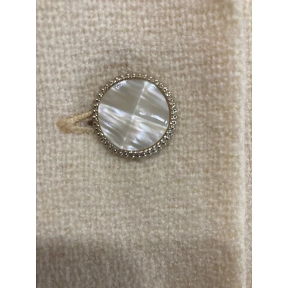 Stelli Womens Cream Tailored Mid-Length Overcoat Dress Coat Fall Wool Monochrome - Picture 6 of 6